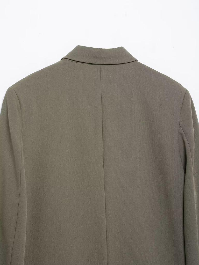 TAOP&ZA Spring/Summer Women's Double-Breasted Turn-Down Collar Versatile Suit Jacket