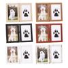 Pet Paws Printing Kits with 1PC Photo Frame and Print Pad Print Paper for Baby and Dog Cats Keepsakes Memorial Gift