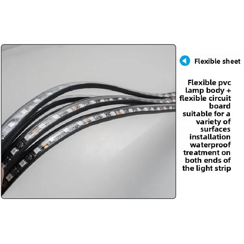 Car Charssis Flexible LED Strip Light LED Underbody Remote /APP Control RGB Neon Lights Ambient Atmosphere Auto Decorative Lamp