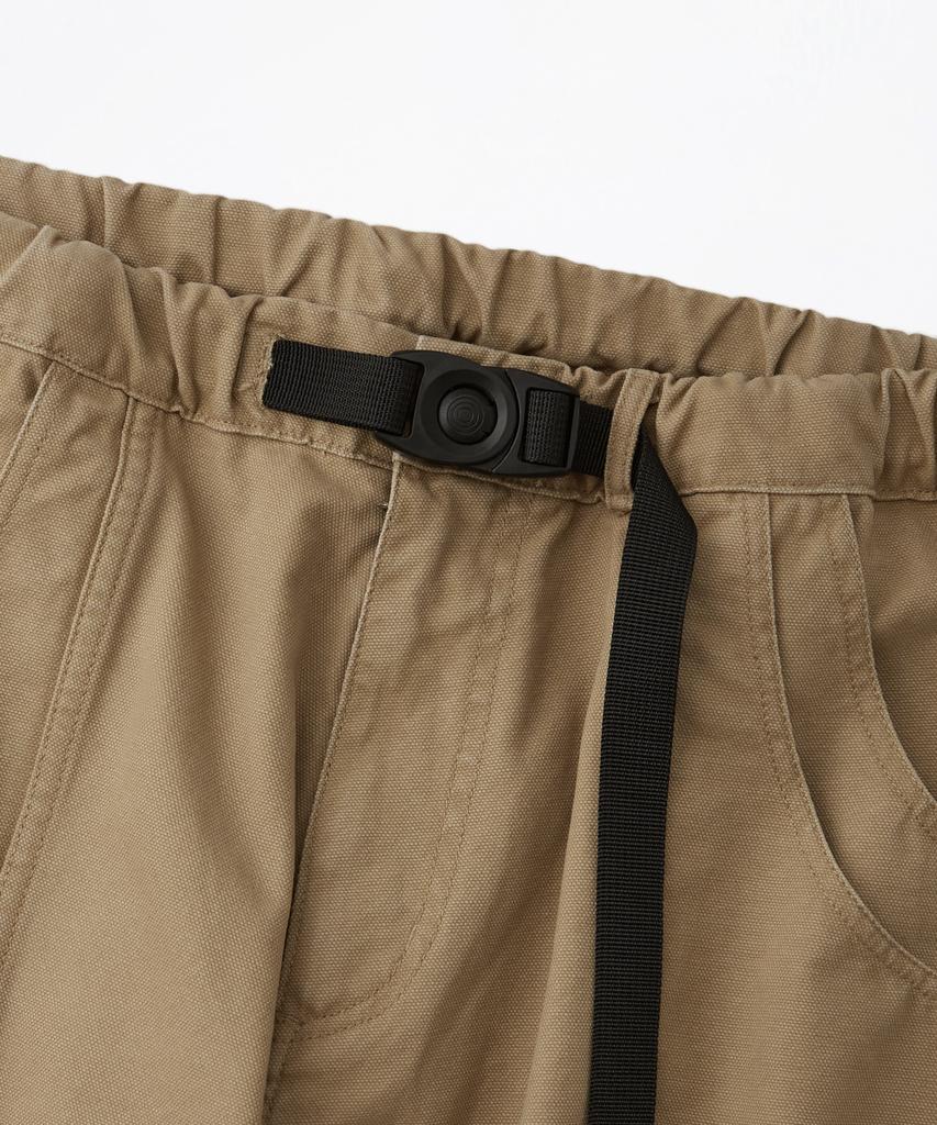 OUTSTANDING Canvas Climbing Belted Shorts_Beige