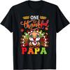 Ein dankbarer Papa Thanksgiving Familie Team Lustiges Truthahn T-Shirt