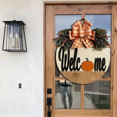 1 Stück Thanksgiving Willkommen Türschild Herbsternte Haustür Veranda Deko Herbst Holz Hängedeko Für Rustikales Bauernhaus Willkommen