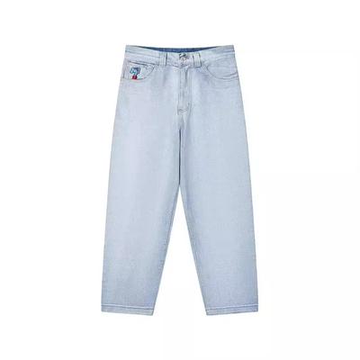 Unisex Y2K Lockere Baggy Jeans für Herren Streetwear Elefantenmuster Stickerei Jeans Hip Hop Straight Wide-Leg Denimhosen Damen