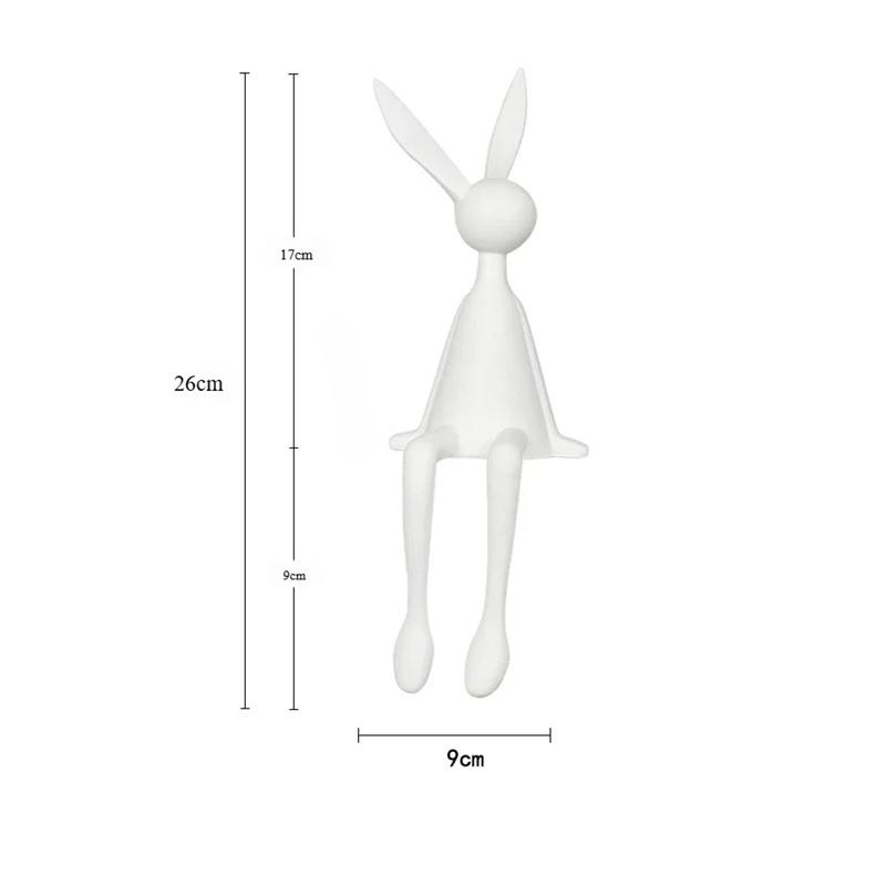 Creative Home Decor Rabbit Statue Abstract Art Sculpture Desk Living Room TV Cabinet Wine Cabinet Handicrafts Ornaments