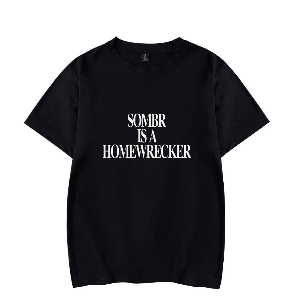 Sombr Logo Merch T-Shirt Sommer Unisex 2026 Kurzarm Lässiges Design Tee