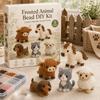 3D Beaded Frosted Animal DIY Kit Create Five Different Animal Figures with Beads and Accessories for Crafting and Decoration