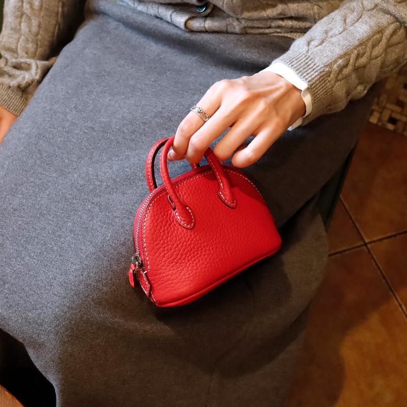 

Female Hundreds of mini shell bag head layer cowhide bowling bag leather summer ladies handbag shoulder crossbody bag chain bag