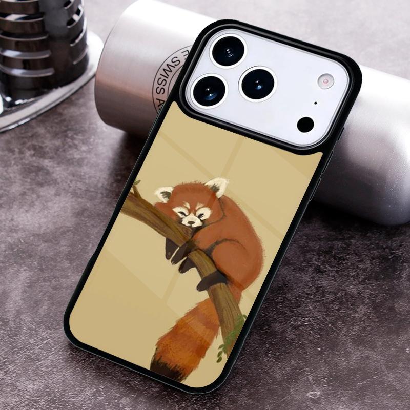 Red Panda Phone Case for iPhone 17 16 15 Pro Max Air 14 13 12 11 Plus Shockproof Capa Cover