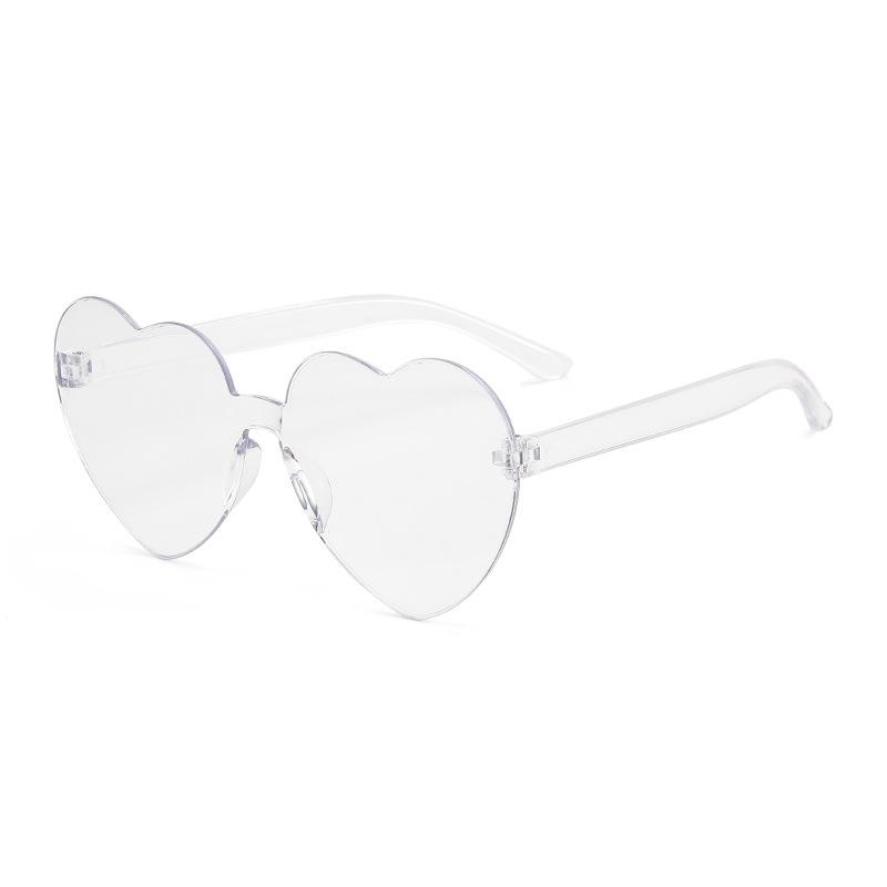 Heart-Shaped Sunglasses Kids Girl Boy Jelly Colored Love Sunglasses Children Pc Lens For Summer Beach Outdoor Activities