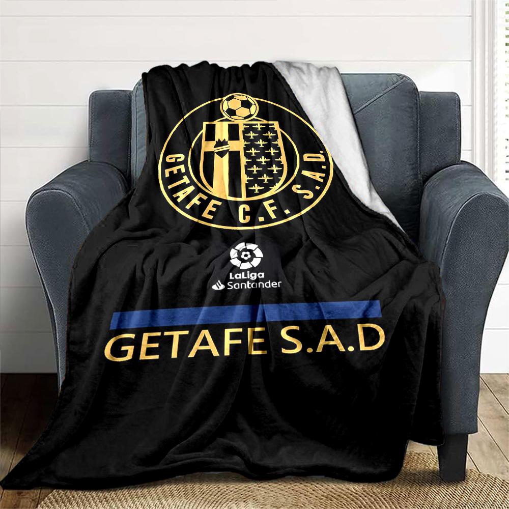 Getafe CF Print Flannel Blanket High Quality Warm Comfortable Cover for All Seasons Perfect for Gifts Home Decor