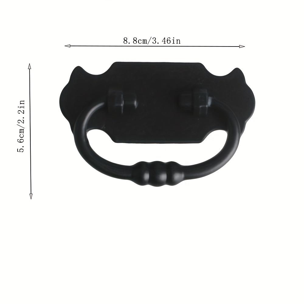 2 τεμ. Μαύρο Κράμα Ψευδαργύρου Λαβή Συρταριού Ημικυκλική Ντάμπλινγκ Παλαιού Τύπου Έπιπλα Κέλυφος Κινέζικου Στυλ