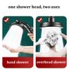 Adjustable Handheld Overhead Spray Dual-use Shower Head Rotatable Elbow Shower Head Set Booster Large Water Output