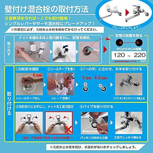 SANEI Single Shower Mixer Faucet, 1.6m Hose Length, One-Touch Lever Operation, for General Use, SK170-S9L19, Silver