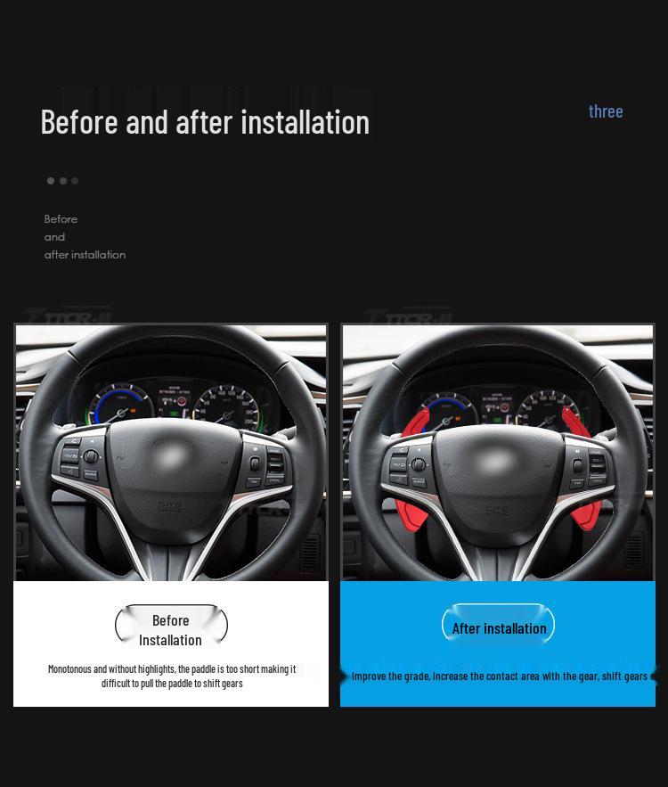 Paddles de Mudança Honda/Acura para Civic 10ª Geração, Accord, Spirior, Odyssey, CRV e Breeze.