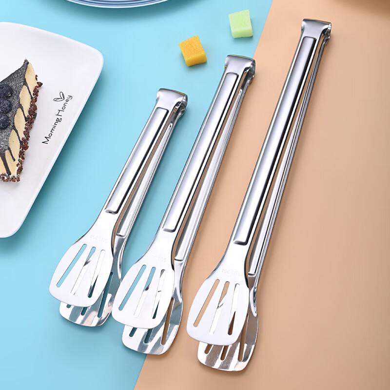 Zhishi 304 Stainless Steel Steak & BBQ Tongs