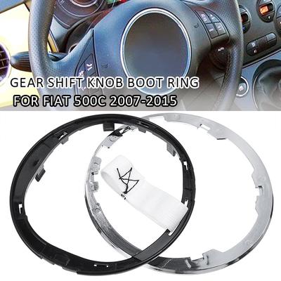 Anello di copertura della cuffia del cambio dell'auto Base 50295325 per Fiat 500 500C 200-2015 Pomello del cambio Leva del cambio Telaio Copertura antipolvere Parti