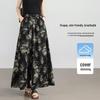 New Chinese Style Bamboo Print Loose Culottes