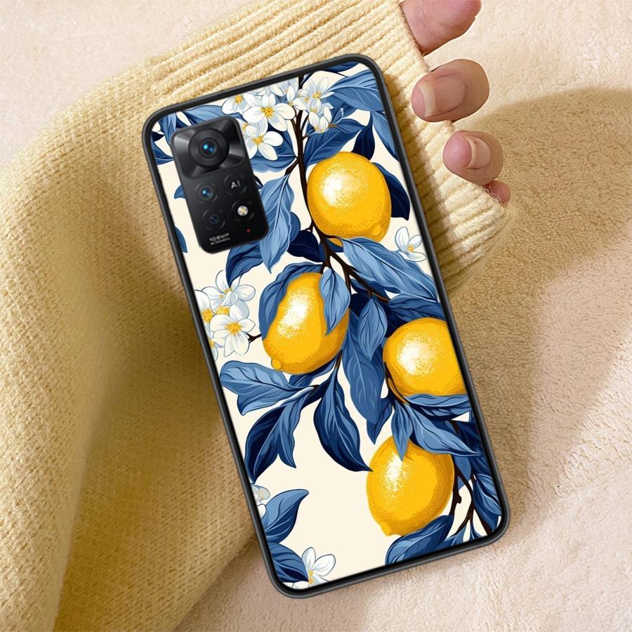 Mediterranean Lemon Phone Case For Redmi Note 13 14 15 Pro Plus 12 13C 12C 15C 9 10 10C 9T 9C 9A TPU Soft Cover Clear Cell Cases