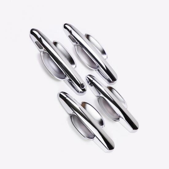For Toyota Highlander 20-25 Chrome Exterior Car Door Handle+Door Bowl Trim Cover