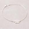 2Pcs European and American fashion jewelry elegant lotus bracelet alloy plating lotus flower pendant