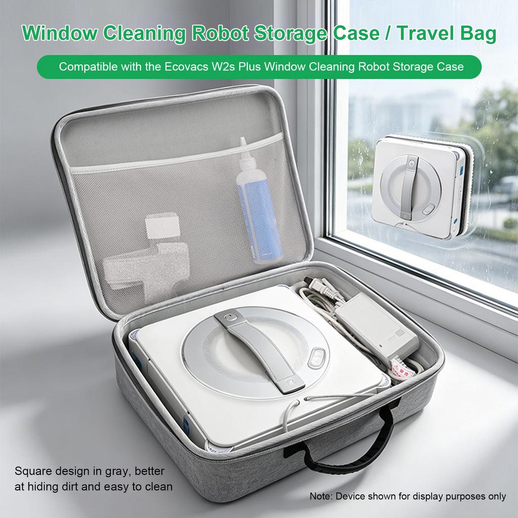EVA Hard Shell Storage Bags For Ecovacs W2S PLUS Dustproof Travel Storage Cases for Cleaning Cloths & Brushes Storage