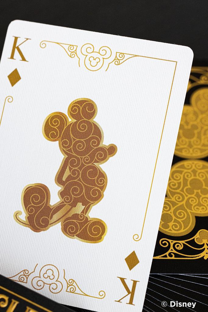 Bicycle Disney Mickey Mouse inspired black and gold playing cards.