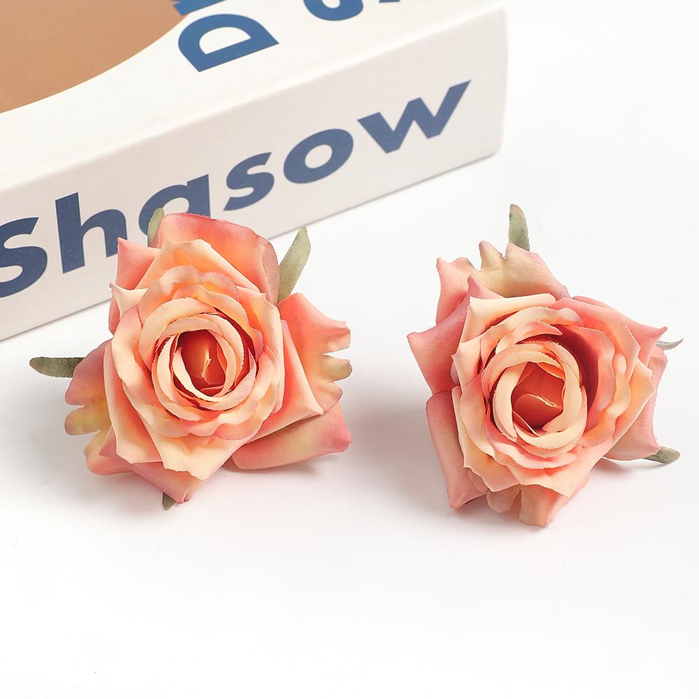 10/20Pcs Artificial Rose Flowers 6.5CM Silk Fake Flowers for Home Room Decor Party Garden Wedding Decoration DIY Gifts Accessory