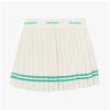 Sporty   Rich Sk005S416Sc Serif  Serif  Logo Pleated TenniS Women S Skirt