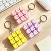 Stress Relief Fidget Button Keychain Pendant Bag Key Decor Unique Fidget Clicker Toy  Sensory Play