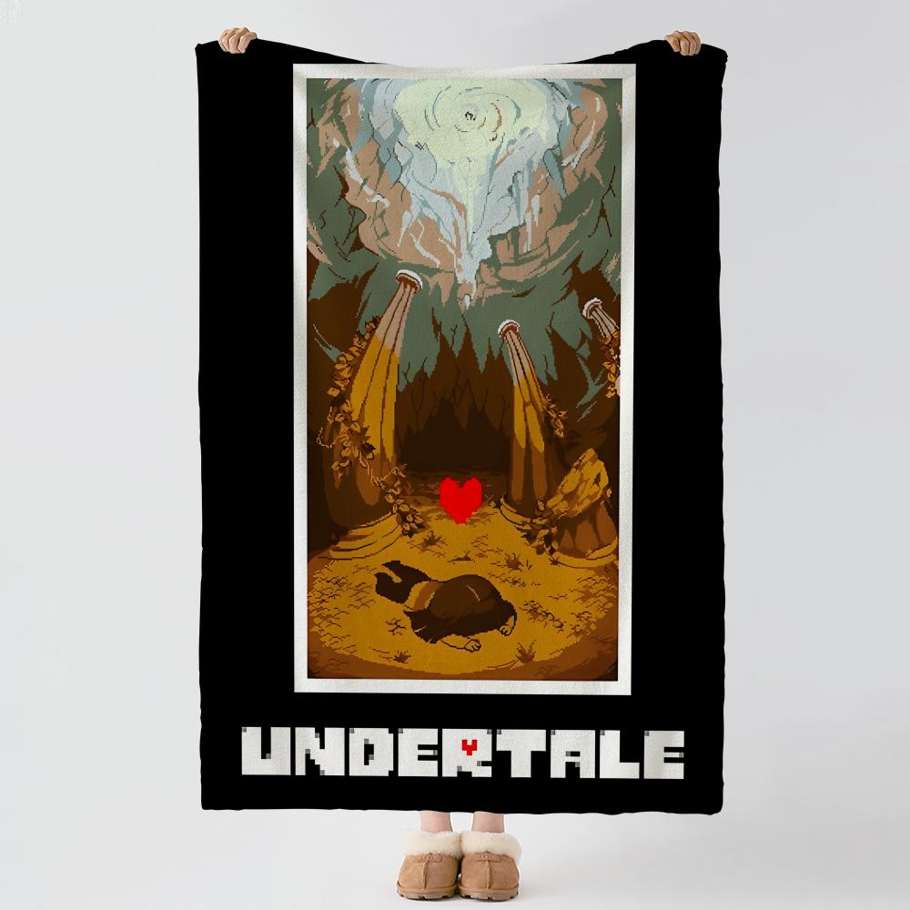 game U-Undertale-e Throw Thick Comfort Flannel Quilt, Multi-scene Use Indoor Outdoor Daily Nap