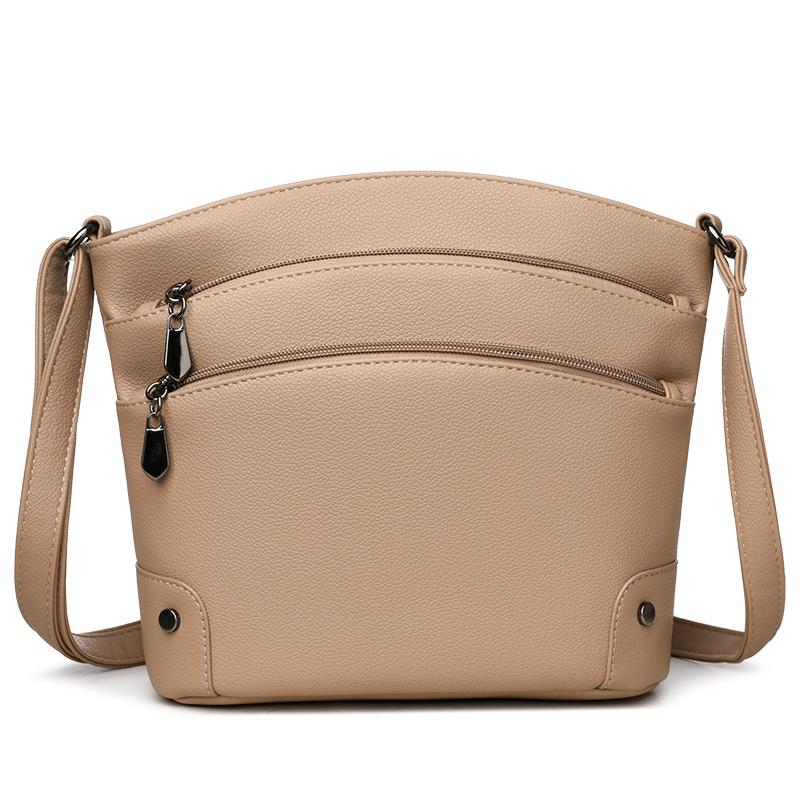 Fashion soft leather retro women's bag new Korean version shoulder bag casual fashion messenger women's bag