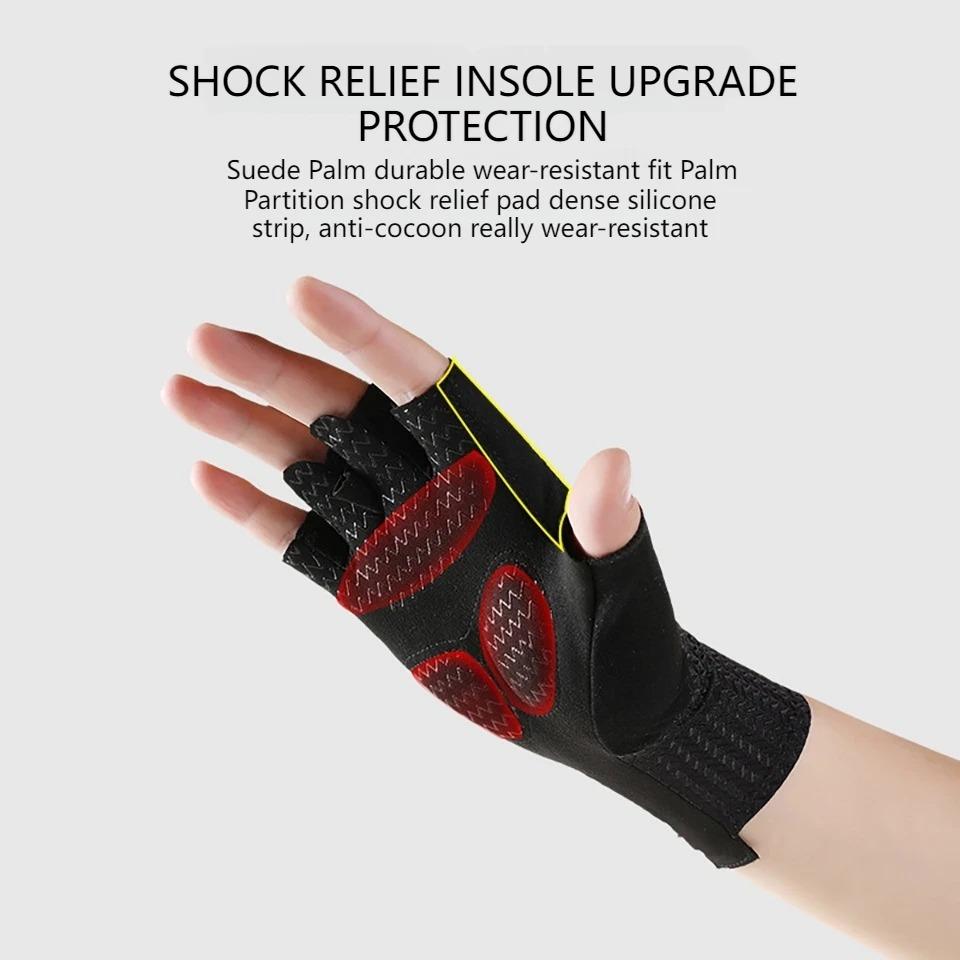 Sommer Atmungsaktive Halbfinger Radhandschuhe Ultraleicht Rennradhandschuhe Rutschfestes Silikonpolster Kühlende Sportausrüstung