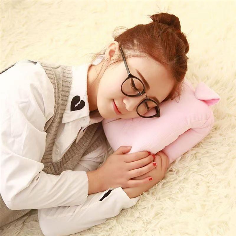 2025 Trend Travel Necessities Desk Nap Weak Class 1 Arm Pillow Kids Cute Gift Winter Cartoon Plush Hand Pillow Hand Warmer