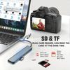 USB C 8 in 2 Multiport Hub Adapter 1 x USB 3.0/3 x USB 2.0 Data Ports/3.5 mm Audios Ports for Phones