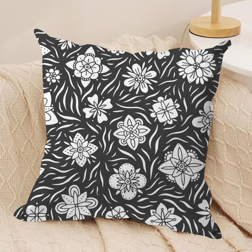 

HHilary LLeslie Art Flower Cushion Cover Short plush Doublesided Print Square Throw Pillow Covers Sofa Home Cushion Decor 30x30cm
