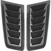 Intake Scoop Bonnet Vent Hood Air Vent Trim Cover 2pcs Universal Bonnet Air Vents Engine Hood Car Exterior Parts For Rs Mk2 Style(carbon Fiber)