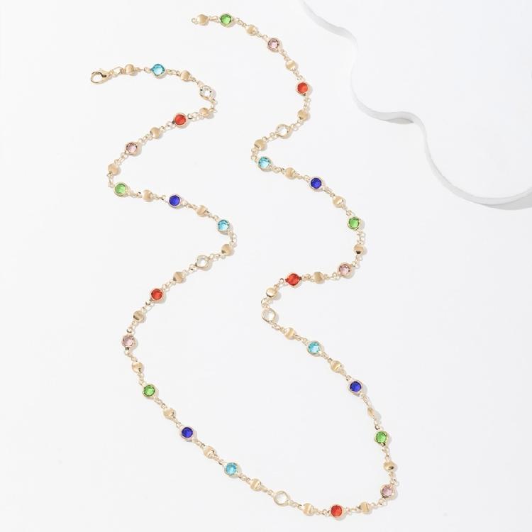 Elegant Handmade Beads Necklace Beads Jewelry Long Body Chain Metal Texture Multifuntional Neck Chain for Fashion Lovers