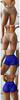High-Waisted Solid Color Mesh Bikini Swim Bottoms - 2023 European and American Style