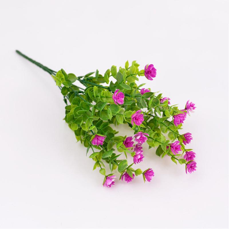 

7 Веток 35 Ячеек Эвкалиптовая Трава Маленькая Роза Маленький Лотос Растение с Листьями Монеток Инженерное Украшение Искусственный Поддельный Цветок