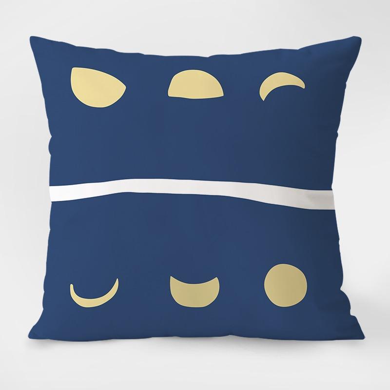 Fresh Geometric Pattern Pillowcase Dormitory Decoration Office Living Room Sofa Home Pillowcase