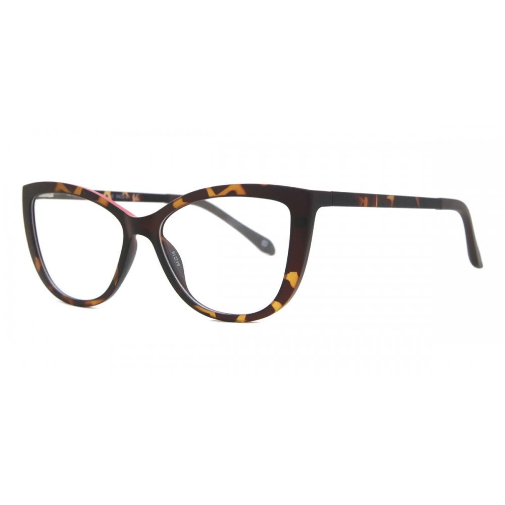 Clip-On Cat-Eye Schildpatt Smartbuy collectiOn Grün mit Clip-On Jsv 185 M27 fashiOn Damenbrille