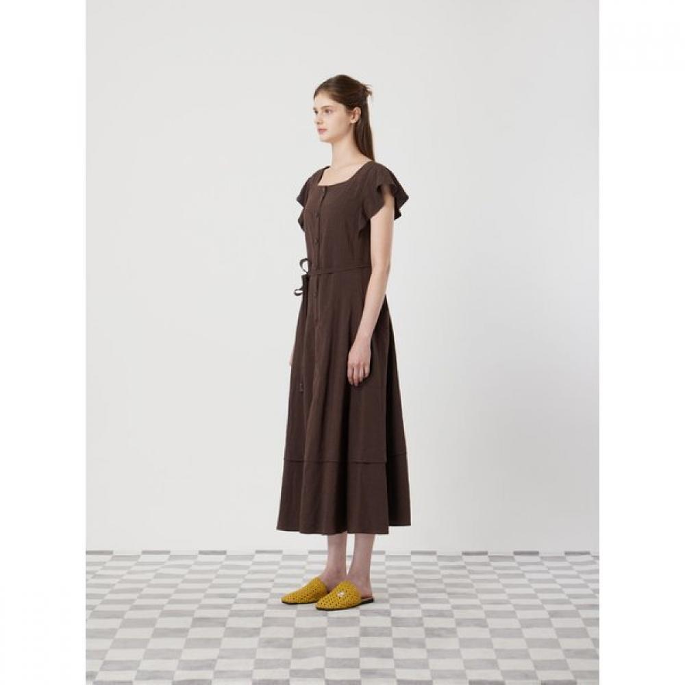 Cc Collect Linen Blend Belted Maxi Dress C252mse039