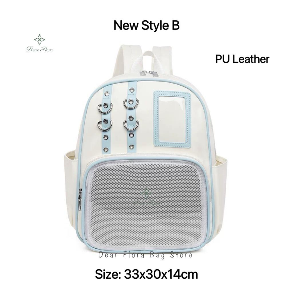 Y2K Cute Mini Backpack Women Kawaii Ita Bag Sweet Girl Transparent Rucksack DIY Personality Display Knapsack Lolita Shoulder Bag