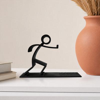 3D Printed Figurine Bookends, Decorative Bookends for Book Lovers, Funny Book Ends, Creative Book Holders for Home Library Office Shelves Desk