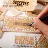 Retro Thoughts & Floral Shadows 3D DIY Embossed Journal Stickers