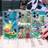 Cute P-Ponyo Movie On The Cliff Phone Case For IPhone 17 16 15 14 13 12 11 Pro Max Plus Mini Clear TPU Cover