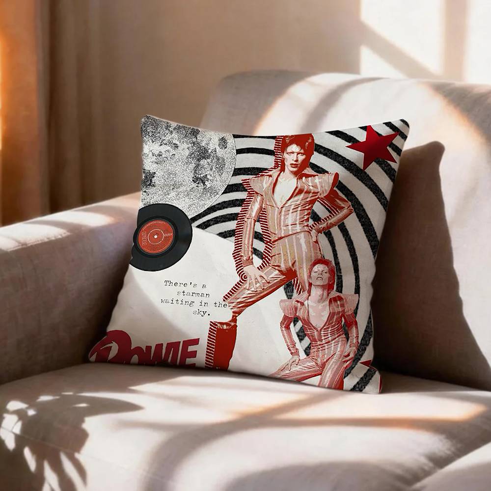 cool D-DavidS B-BowieS Pillow Case Pattern Printed Pillowcase For Living Room Sofa Cushion Cover