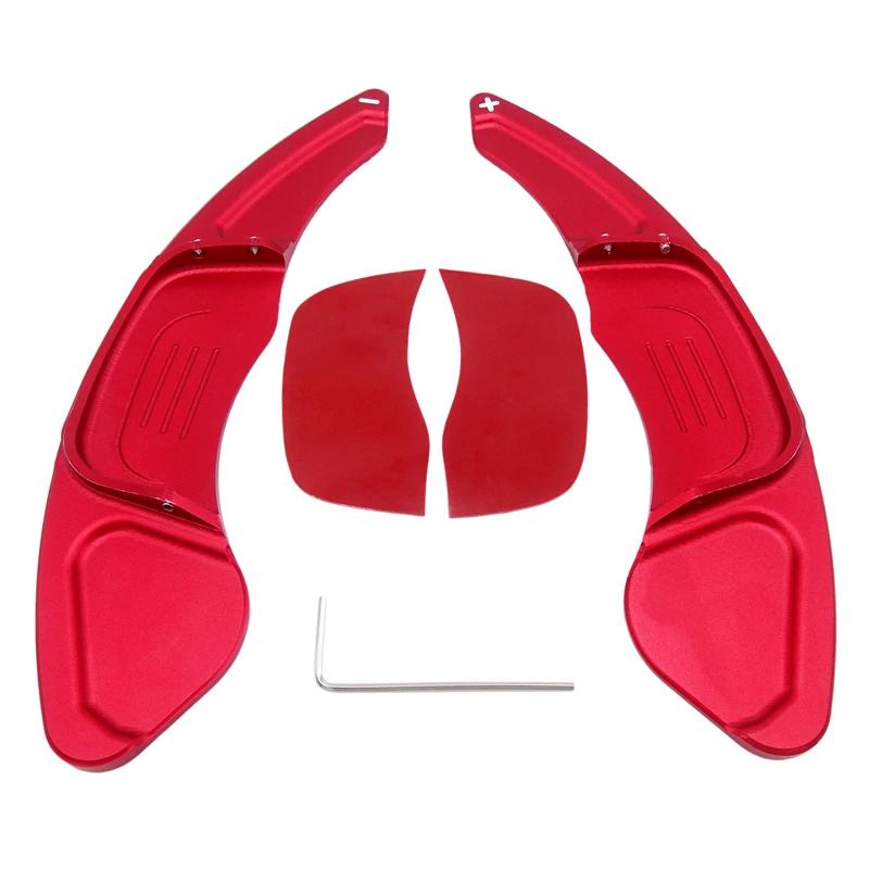 2 Pcs Car Aluminum Steering Wheel Paddle Silver/Red Paddles Shift For VW Golf 7 2015+ GTI R MK7 Scirocco Automobile Accessories