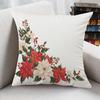 1pc Christmas Blooming Hydrangea Pillow, Perfect for Decorating Sofas, Living Rooms, Bedrooms, and Offices, 2D Flat, No Pillow Insert, 2D Flat