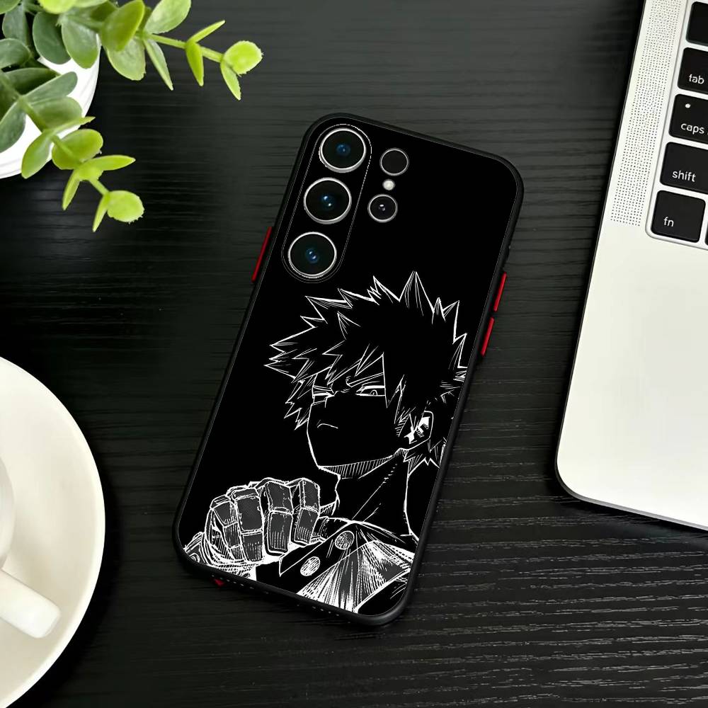 Katsuki Bakugo E-Hero Academia Phone Case For Samsung S26,S25,S24,S23,S22,S21,S20,S30,Ultra,Plus,Fe,Note,5G Black Cover